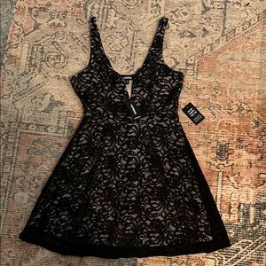 Express Black Lace Romper
